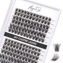 Individual Eyelashes 144 Cluster Lashes 3D False Eyelashes Natural Look D Curl Individual Lashes Soft Eyelashes DIY Cluster Eyelash Extensions Mix