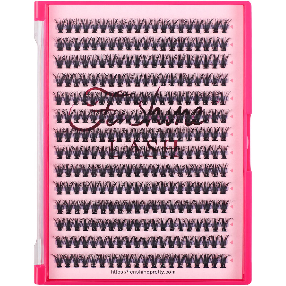 Fenshine Beauty Individual Lashes Cluster Eyelashes Individual Lashes Diy Eyelash Extension Self Applicaton Lash Clusters Falscara False Eyelashes (9Mm, 0.07D Curl