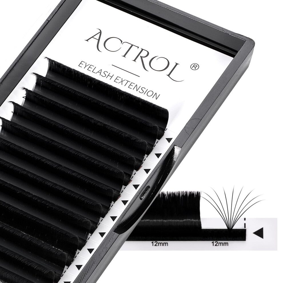 Actrol Easy Fan Lashes Eyelash Extensions Tray Mink Volume Premade Russian Lashes 3D-20D Withstand 100??0.10-D-14?