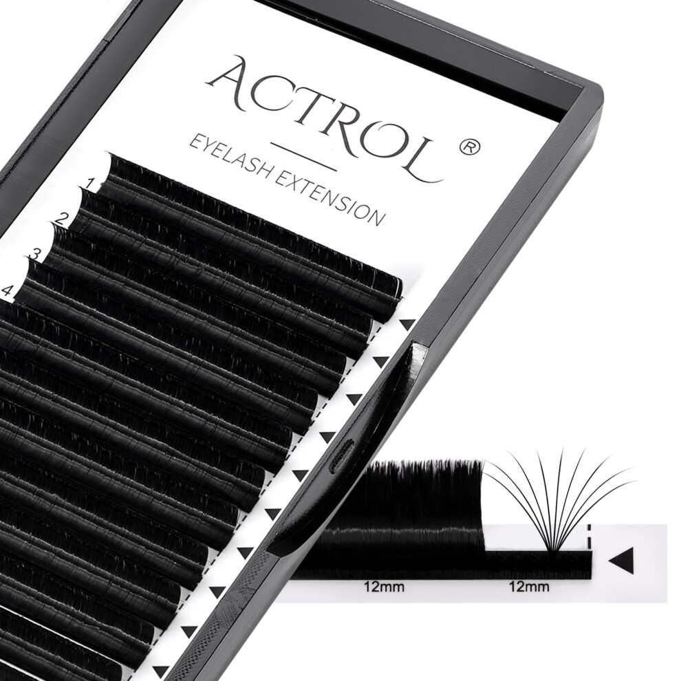 Actrol Easy Fan Lashes Eyelash Extensions Tray Mink Volume Premade Russian Lashes 3D-20D Withstand 100??0.10-D-8?