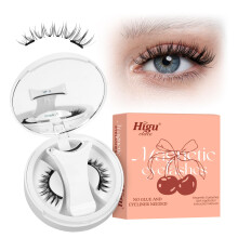 Higu clace Magnetic Eyelashes Natural Look, Waterproof Magnetic lashes with Applicator, No Glue Needed, False Lash Easy to Wear and Remove(Set N)