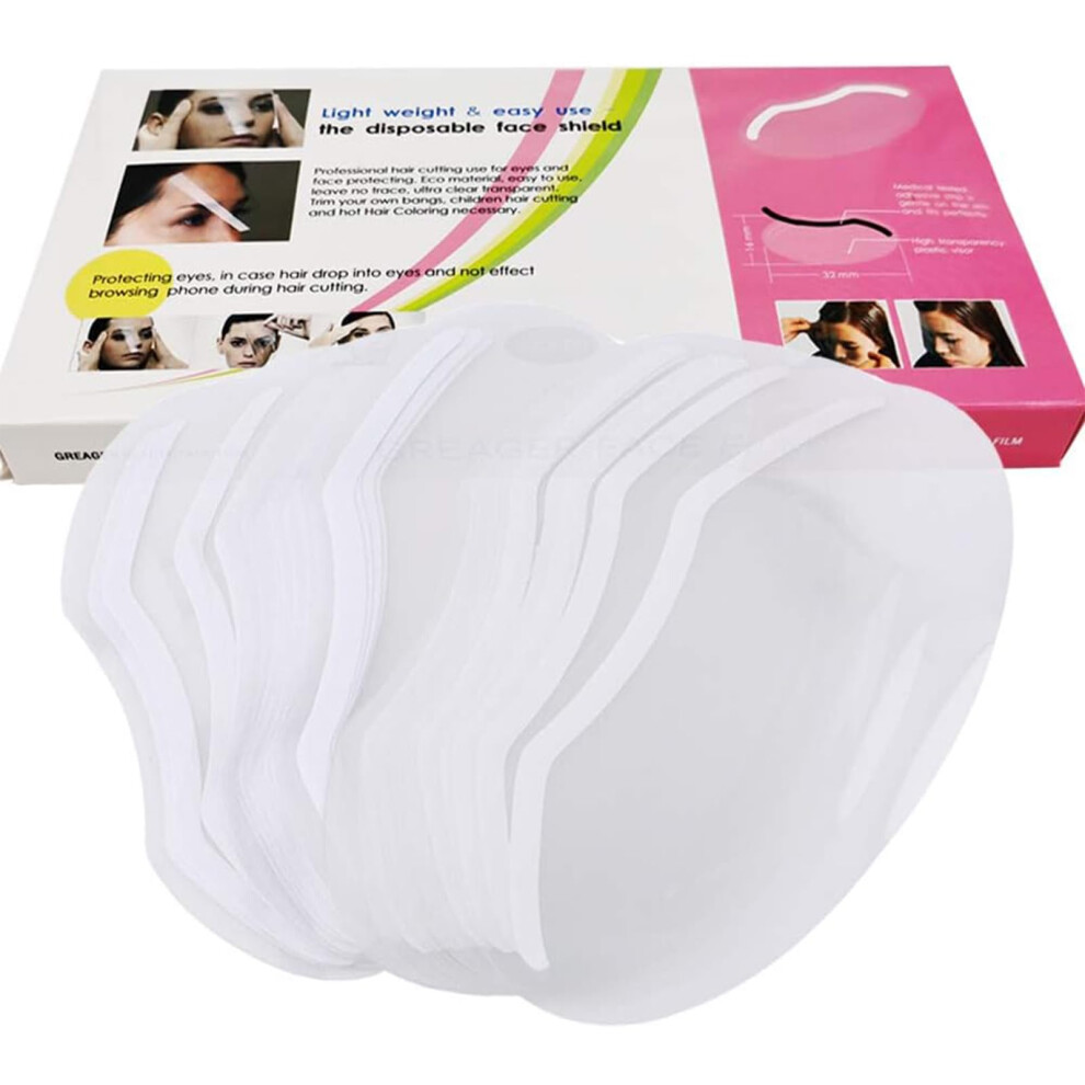 Lwbtosee 50 Pcs Disposable Face Shield Shower Eye Protector, For Eyebrow Microblading Makeup Haircut Hairspray Eyelash Extensions Eye Eyelid Surgery