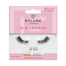 Eylure Volume False Lashes, Style No. 005, Reusable, Adhesive Included, 1 Pair