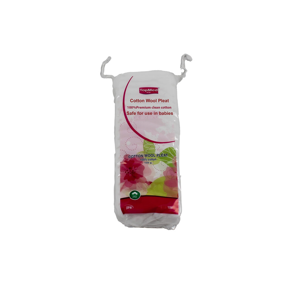 Topmed Ets Top Med Cotton Wool Pleat 100G Pure Cotton