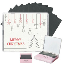 [200 Counts + Mirror Case] Christmas Tree Bamboo Charcoal Oil Blotting Paper for Oily Skin ? Refillable Mirror Case & Extra Sheets | Instant Oil