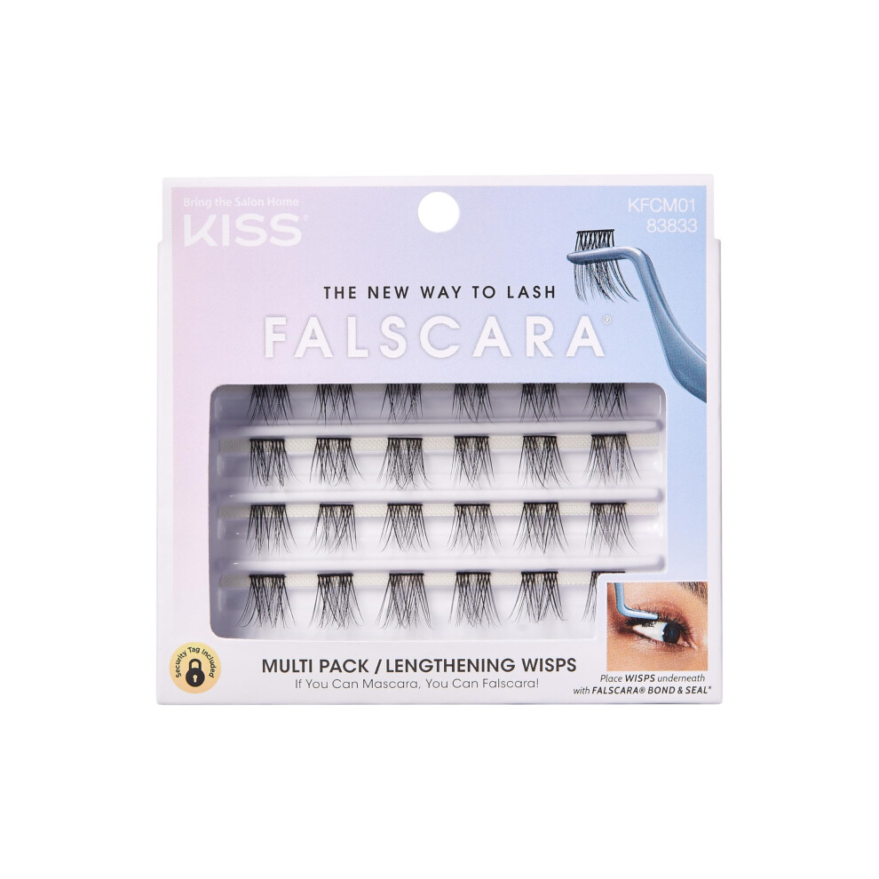 Falscara Black Kiss Wisps Multipack, Style 01, Reusable Featherlight Eyelash Lengthening Wisps