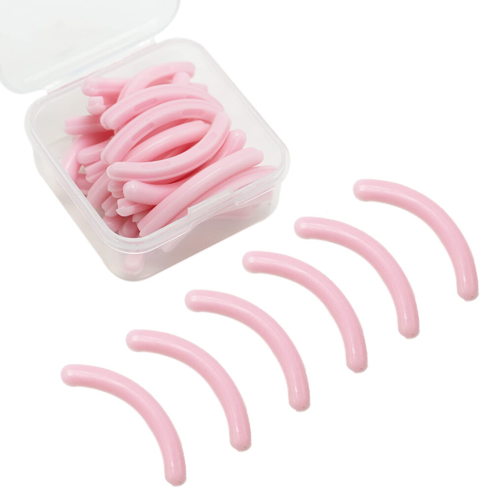 Szcxdkj Pink Silicone Eyelash Curler Replacement Pads - Universal Refills, 24 Piece (Pink)