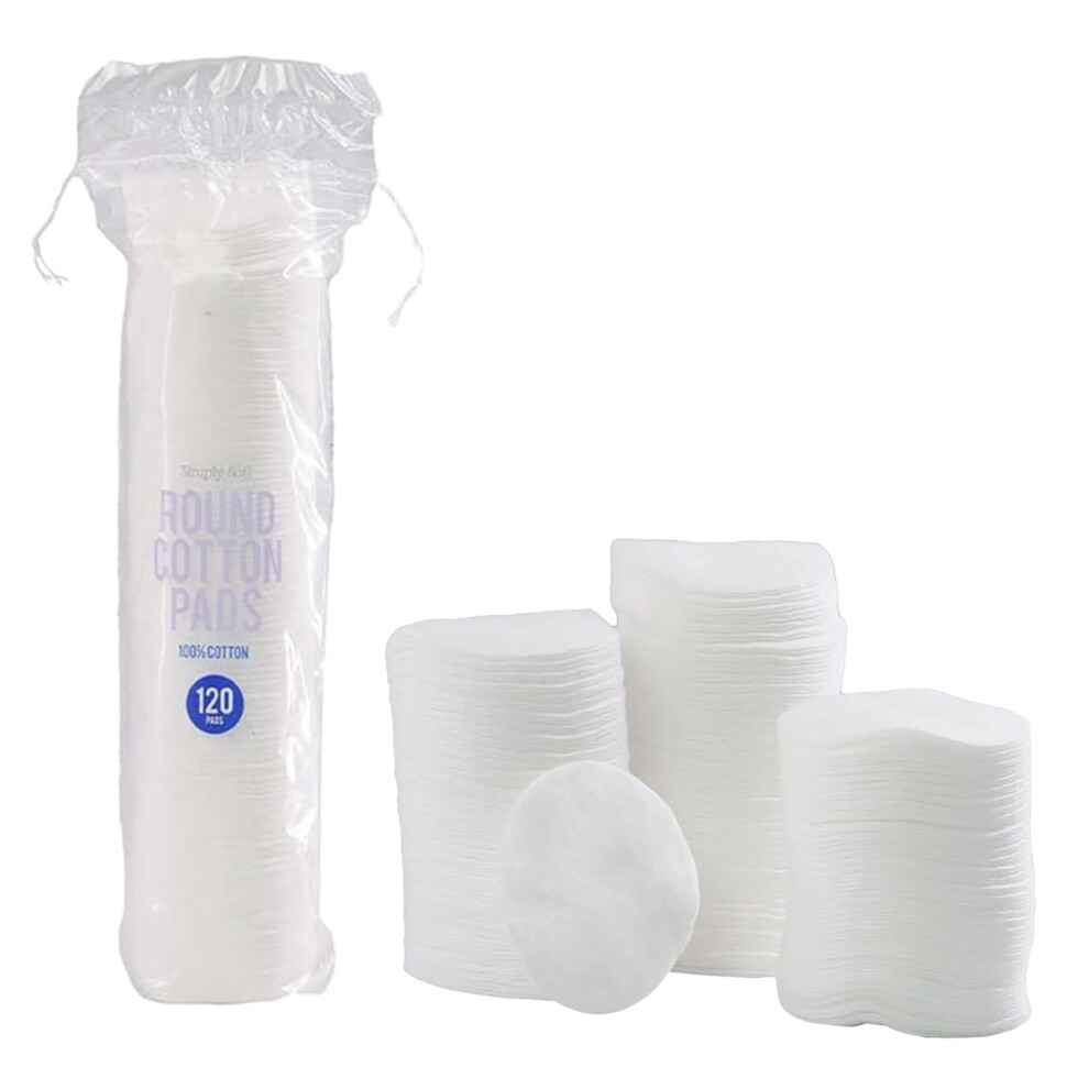 D.a.y. Republic 120 Great Value Cotton Rounds For Applying Creams And Lotions On Skin And Face, Great For Removing Makeup, Hypoallergenic Pads, 100% Pure Vegan Cotton