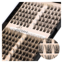 LASHVIEW 144 Pieces Cluster Lashes, DIY Cluster Eyelash Extensions, Mega Volume, Reusable, Individual Lashes, Clusters, Super-Thin Band and Soft