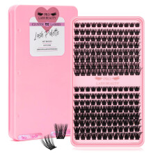 192 Pcs Lash Clusters 2 Styles Mixed Cluster Lashes DIY Eyelash Extensions Eyelash Cluster Extension DIY Individual Lashes Super Thin Band Soft and