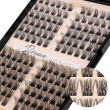 Lashview Eyelash Clusters, DIY Cluster Eyelashes, Mega Volume, Reusable Individual Eyelashes, Cluster Look, Super Thin Band for Soft Volume, Pack of