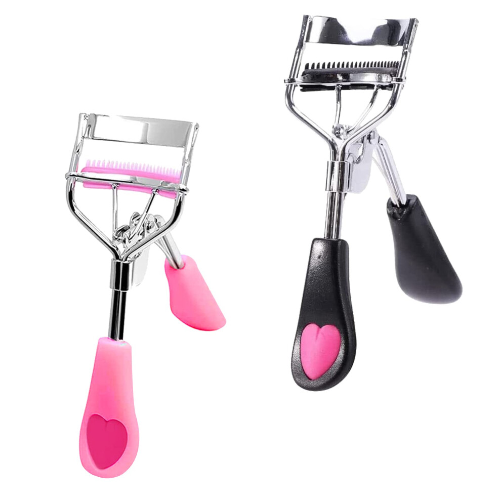 Nthailver 2 Pcs Eyelash Comb Curlers With Built-In Comb Lash Curlers Stainless Steel Eye Lashes Curlers For Eyelash Girls(Random Color)
