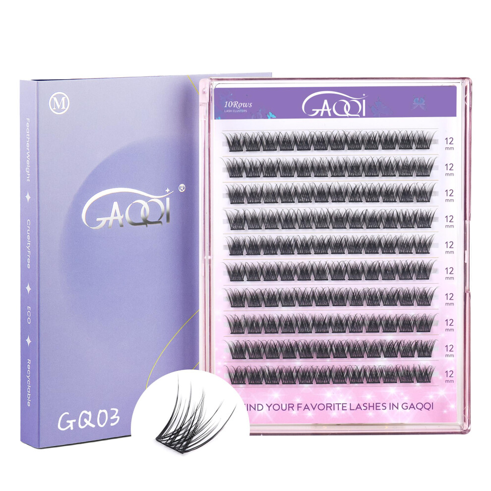 Gaqqi Cluster Lashes 12Mm Individual Lash Clusters 120Pcs C Curl 12 Mm Eyelashes Diy Eyelash Extensions Soft Eyelashes Natural Look False Lashes At
