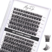 Individual Eyelashes Lashes 144 Cluster Lashes 3D False Eyelashes Natural Look D Curl DIY Cluster Eyelash Extensions Mix 10-16MM-DM01