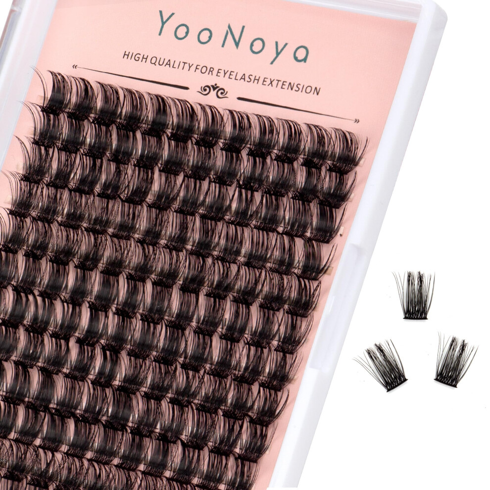 Yoonoya Lash Clusters 144 Pcs Individual Lashes 14Mm D Curl Cluster Eyelash Extensions Natural Wispy Cluster Lashes Reusable Eyelash Extension Lasting