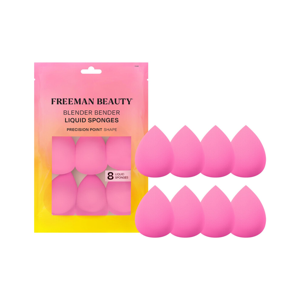Freeman Cream Blender Bender Makeup Sponge Set, For Liquid & Foundation, Precision Point Makeup Blending Sponges, Vegan, Cruelty-Free, & Latex-Free,