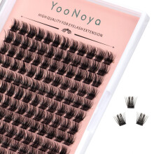 YOONOYA Lash Clusters 144 Pcs Individual Lashes 12mm Eyelash Clusters D Curl Cluster Eyelash Extensions Natural Wispy Cluster Lashes Reusable Eyelash