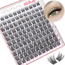 Individual Eyelashes Wispy Natural Lash Clusters 10-16MM DIY Lash Extension C Curl Individual Lashes Volume Eyelash Clusters by Newcally