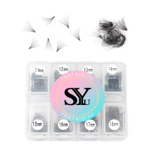 600 Fans 20D Premade Volume Eyelash Extensions 11-18mm Mixed Length Pre-made Fans Thin Volume Lash Extensions D Curl Handmade Loose Lashes
