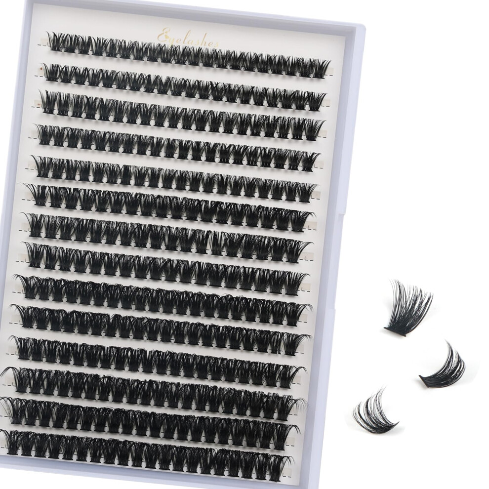 Fandiq False Eyelashes Clusters 280Pcs Cluster Lashes D Curl 60D Mix 8-16Mm Lashes Individual Cluster Eyelashes Diy Eyelash Extensions Reusable Volume False