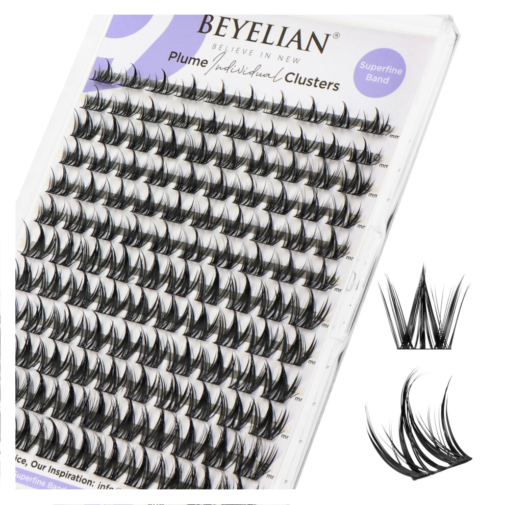 Beyelian Lash Clusters Manga Clusters Eye Lashes Spiky Cluster Eyelash Extensions 120 Pcs Individual Lashes Volume Anime Lash Clusters With Thin Band