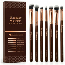 Make Up Eye Brushes Set - Eyeshadow Eyeliner Blending Crease Kit - Best Choice 7 Piece Essentials - Pencil, Shader, Tapered, Definer - Vegan Synthetic