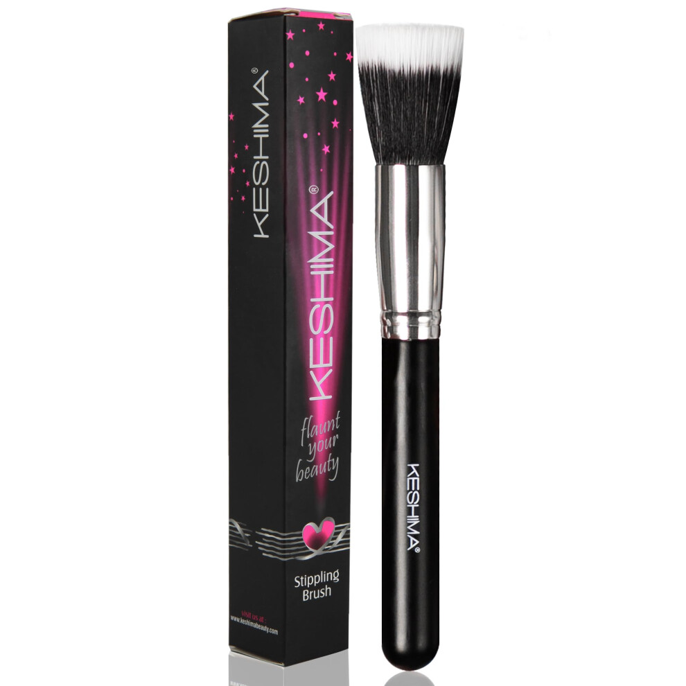 Keshima Stippling Brush By - Premium Quality Duo Fibre Stipple Brush, Face Brush