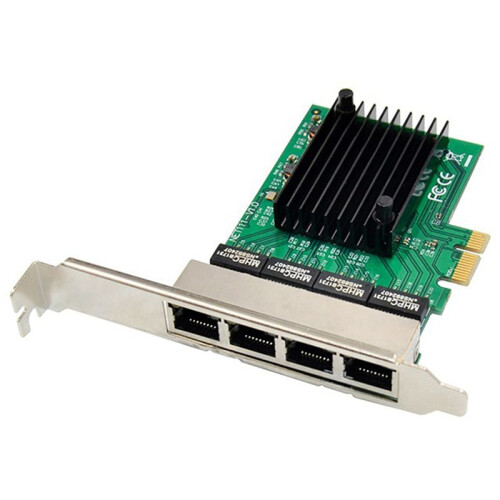 3X RJ-45 4-Port Ethernet Server Adapter Gigabit Network Card PCI-E X1 Interface 1