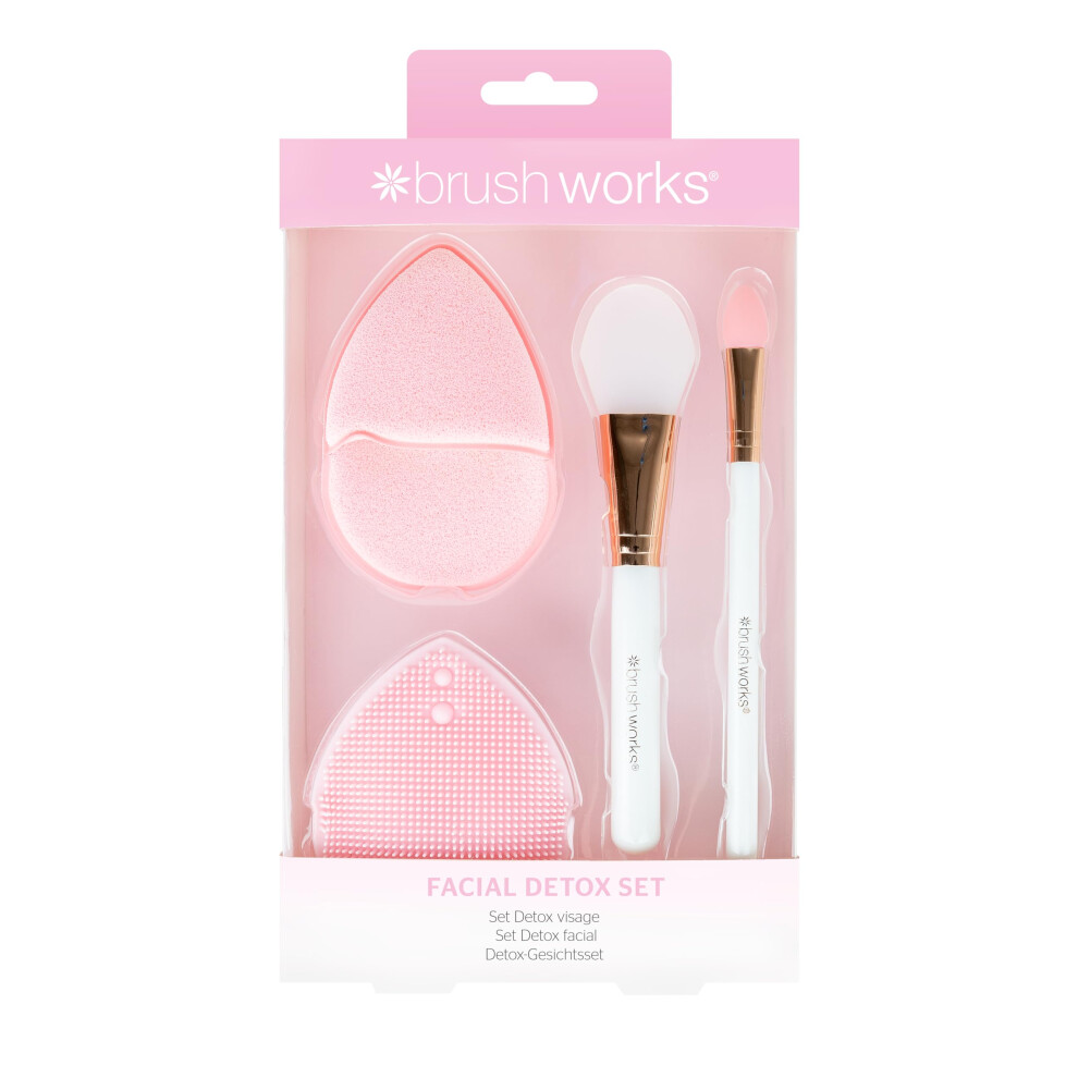 Brushworks Facial Detox Set, Pink, One Size - Image 2