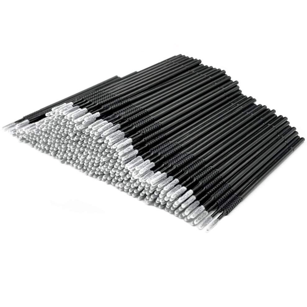 Aiviai Black Disposable Micro Applicator Brush,Micro Swabs For Makeup, 400Pcs (Black)