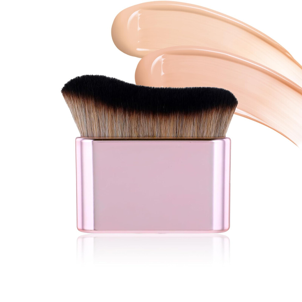Yoolly Pink Tanning, Self Tan Brush, Portable Face & Body Brush Self Tan Applicator For Tanners Mousse Kabuki Foundation ( Rgold)