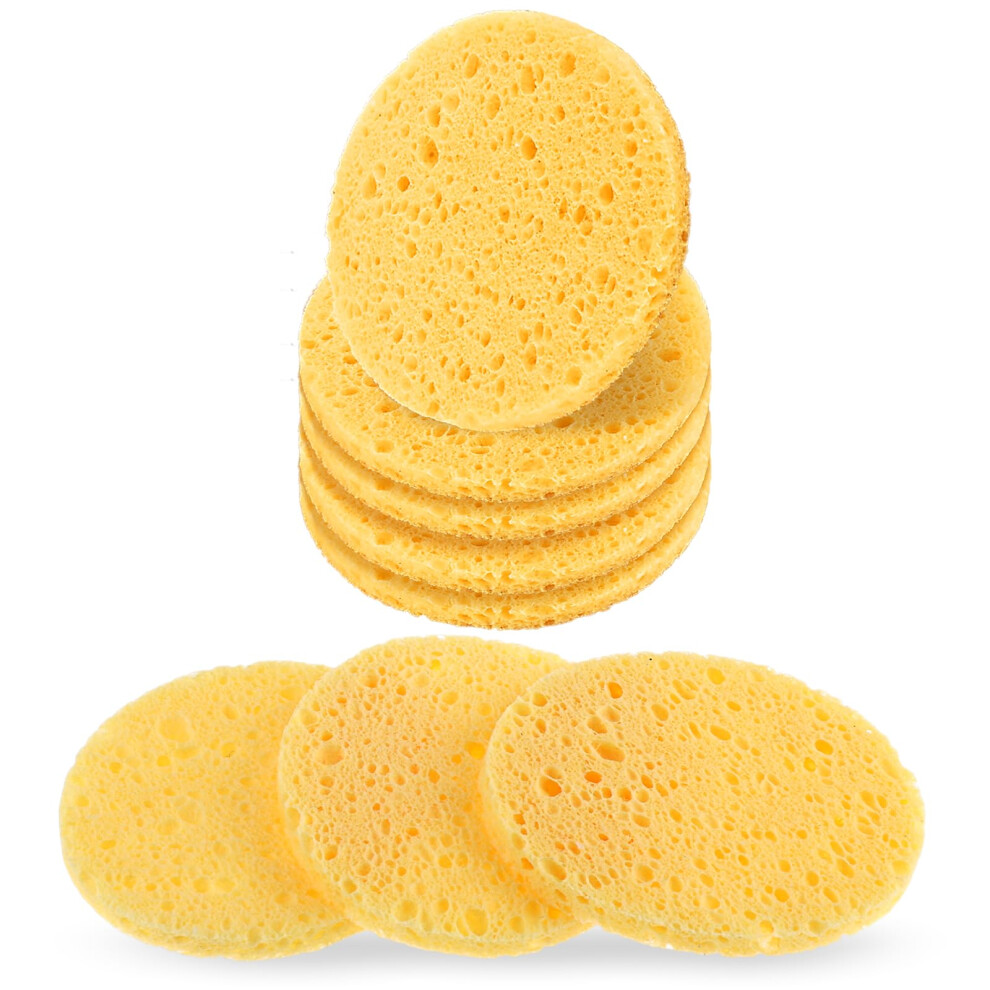 Lusofie 50 Pcs Facial Sponges, Compressed Face Sponges Cleansing Face Sponge 100? Natural Wood Pulp Cotton Face Cleansing Pads For Daily Facial Cleansing