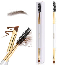 Docolor Eyebrow Brush Duo Eyebrow Spoolie 1Pc Professional Angled Eye Brow Brush Perfect for Lining and Shaping Brows, Spoolie for Brows or Lashes