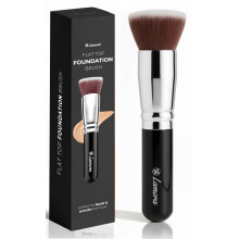 Foundation Brush Kabuki Flat Top - Perfect For Blending Liquid Make Up, Cream or Flawless Powder Cosmetics - Buffing, Stippling, Concealer - Premium