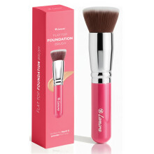 Make Up Brush Foundation Kabuki Flat Top - Perfect For Blending Liquid, Cream or Flawless Powder Cosmetics - Buffing, Stippling, Concealer - Premium