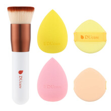 DUcare Makeup Sponge and Foundation Brush Kabuki Make Up Brush Flat Top Brush Makeup Brush Cosmetic Brush ? Ideal for Creamy, Powdery or Liquid