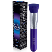 Keshima Foundation Brush Flat Top Kabuki - Premium Foundation Brush for Liquid Makeup, Cream, and Powder - Buffing, Blending, and Face (Regular Size,