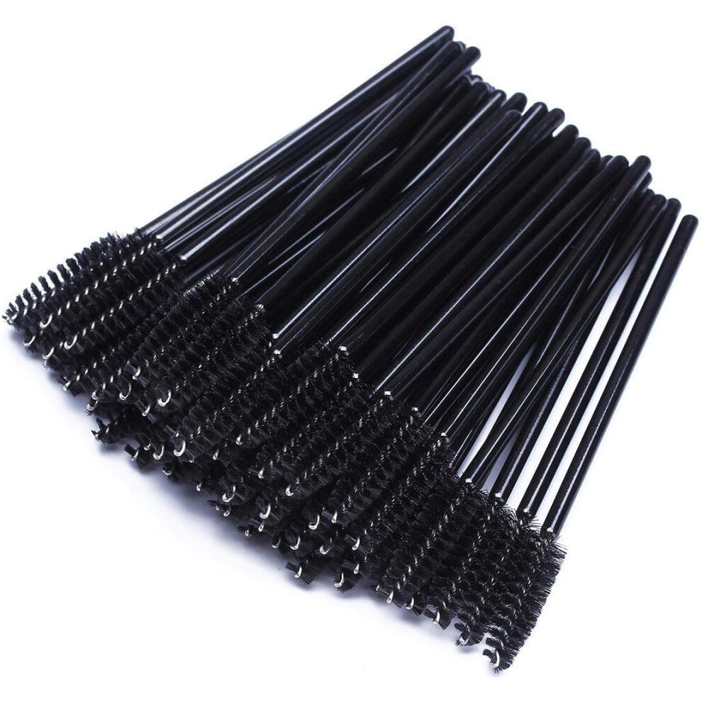 Tbestmax 300 Pcs Disposable Mascara Eyelash Wands Brush Spoolies For Eyelash Extension Eyebrow And Makeup Color Black