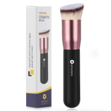 KINGMAS Angled Top Foundation Brush, Premium Kabuki Makeup Brush for Liquid, Blending, Cream, Powder,Blush Buffing Stippling Face Makeup Tools