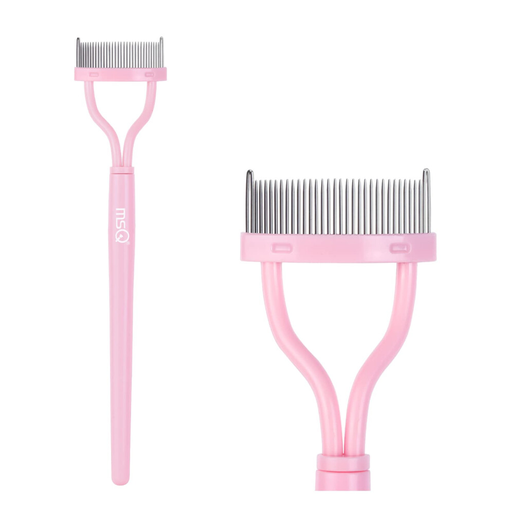 Msq Eyelash Comb Eyelash Separator Makeup Mascara Applicator Comb With Cover False Eyelash Grooming Brushes Eyelash Brush Lash Separator Tool