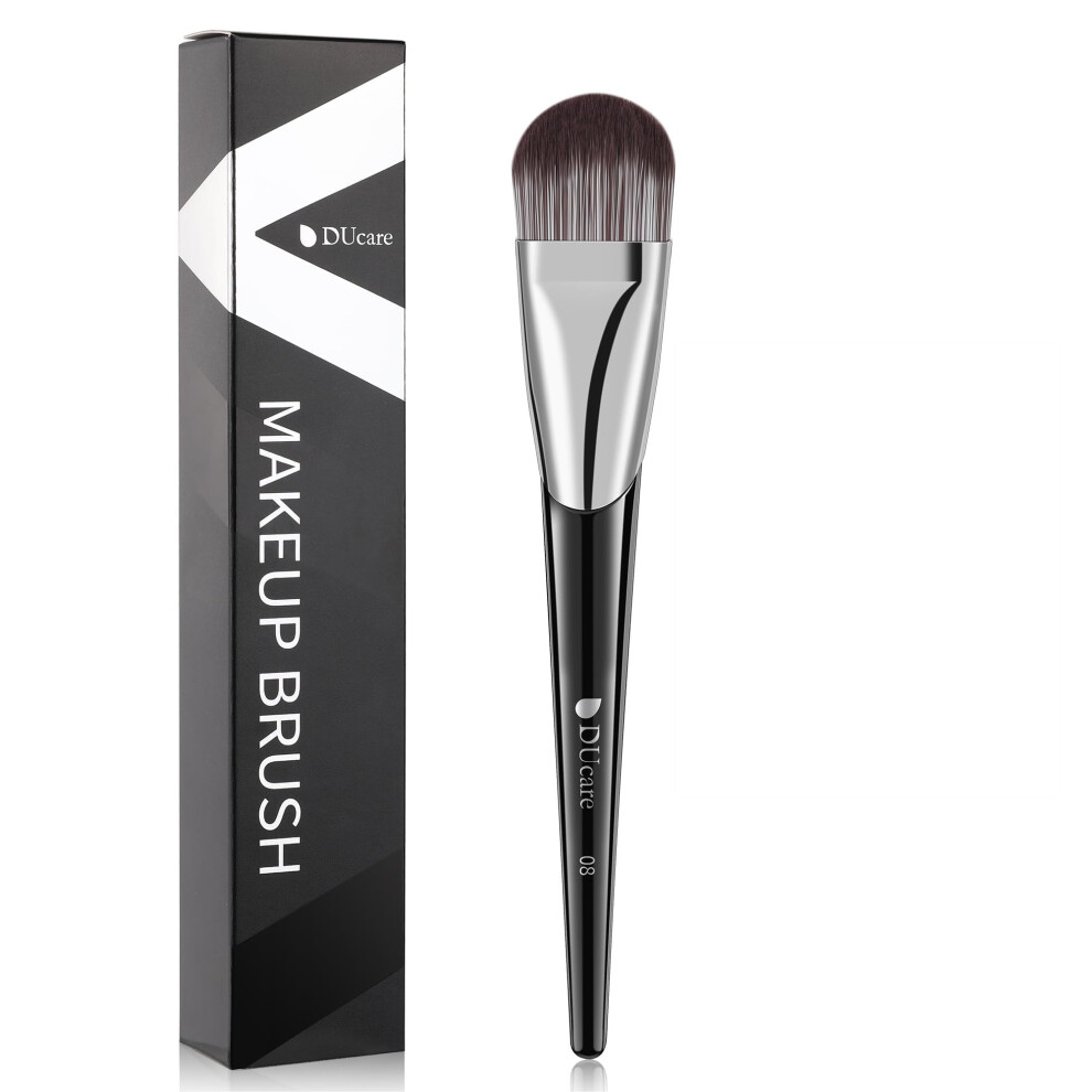 Ducare Flat Foundation Brush For Liquid Makeup, Premium Synthetic Hair Concealer/Kabuki Makeup Brush, Dense Bristles Design, Multi-Purpose Face