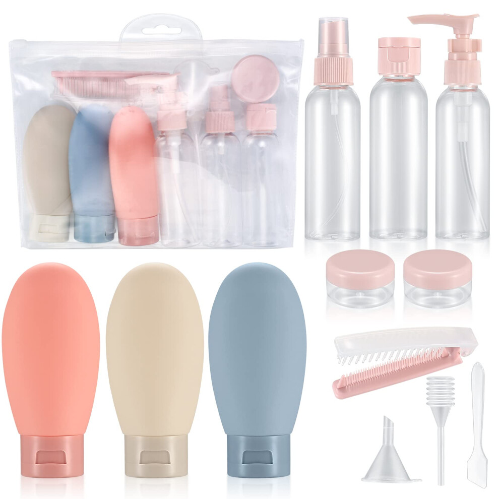 Yibaijia 12 Pcs Travel Bottles Set, 60 Ml Travel Size Bottles & Containers, Empty Squeezable Refillable Squeeze Bottle Containers Set For Toiletries,