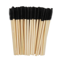 50Pcs Disposable Eyelash Brush Disposable Mascara Wands Eyelash Extensions Bamboo Handle Eyelash Brush Fine Eye Lash Applicators for Eyelash