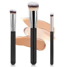 AOOWU 3Pcs Makeup Brush, Premium Foundation Brush Concealer Brush, Flat Top Foundation Brush for Liquid Makeup, Multifunctional Face Brush for Liquid,