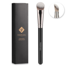 TEOYALL Angled Concealer Brush, Synthetic Contour Brush for Blending Setting Buffing with Liquid, Cream and Powder Cosmetic