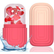 Ice Roller for Face and Eyes, Silicone Ice Facial Roller, Face Ice Mold Skin Care Tools, Ice Gua Sha and Reusable Ice Cube Roller for Reducing Facial