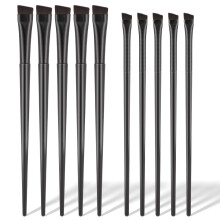 10 Pack Flat Eyebrow Tint Brush Applicator, Fine Angled Eyebrow Brush, Angled Eyebrow Eyeliner Brush Set, Ultra Thin Angled Eyeliner Eyeshadow Eyebrow