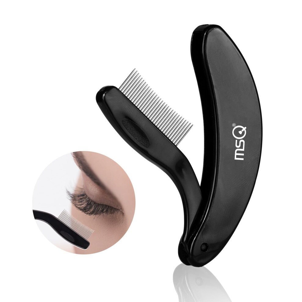 Msq Unisex Folding Eyelash Comb Separator Foldable Lash Comb Eyebrow Mascara Applicator Eyelash Comb Eyelash Separator Eyelash Brush