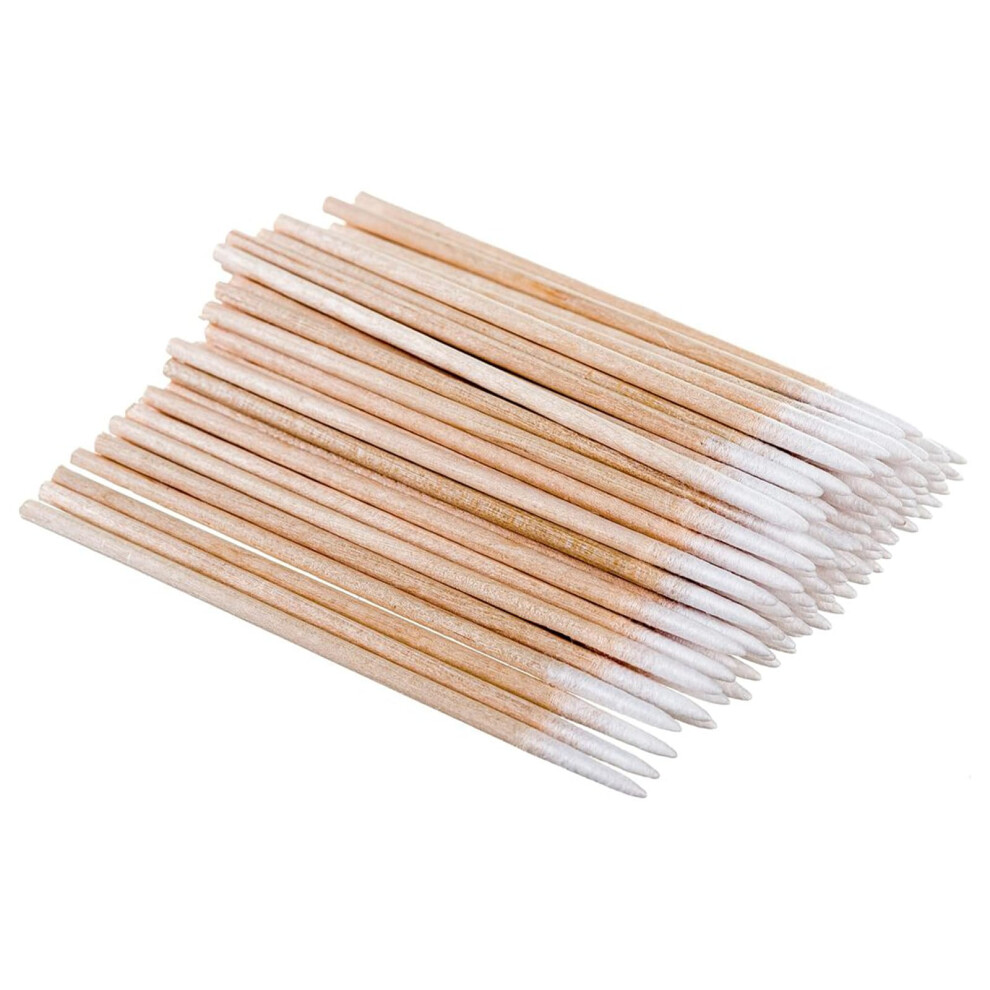 Myhogood 400Pcs Cotton Swabs, Cotton Buds Pointed Tip For Makeup, Tattoo And Cleaning, 7.5 Cm Long Cotton Buds With Wood Sticks For Ear, Nail Polish,