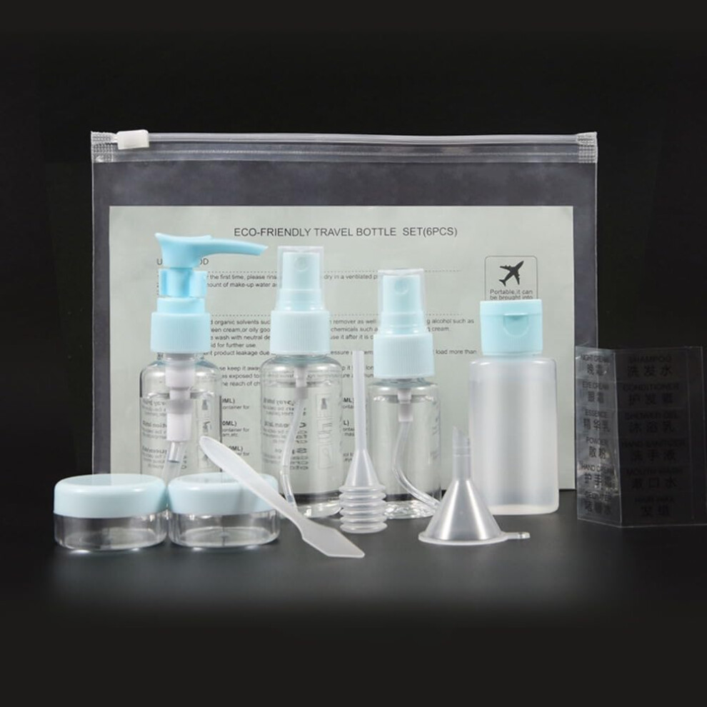 Magecubiku Travel Bottles For Toiletries,9 Pcs Leak Proof Refillable Travel Containers Liquid Containers With Clear Toiletries Bag For Cosmetic